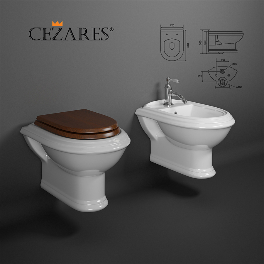 Suspended toilet bidet Cezares KING PALACE